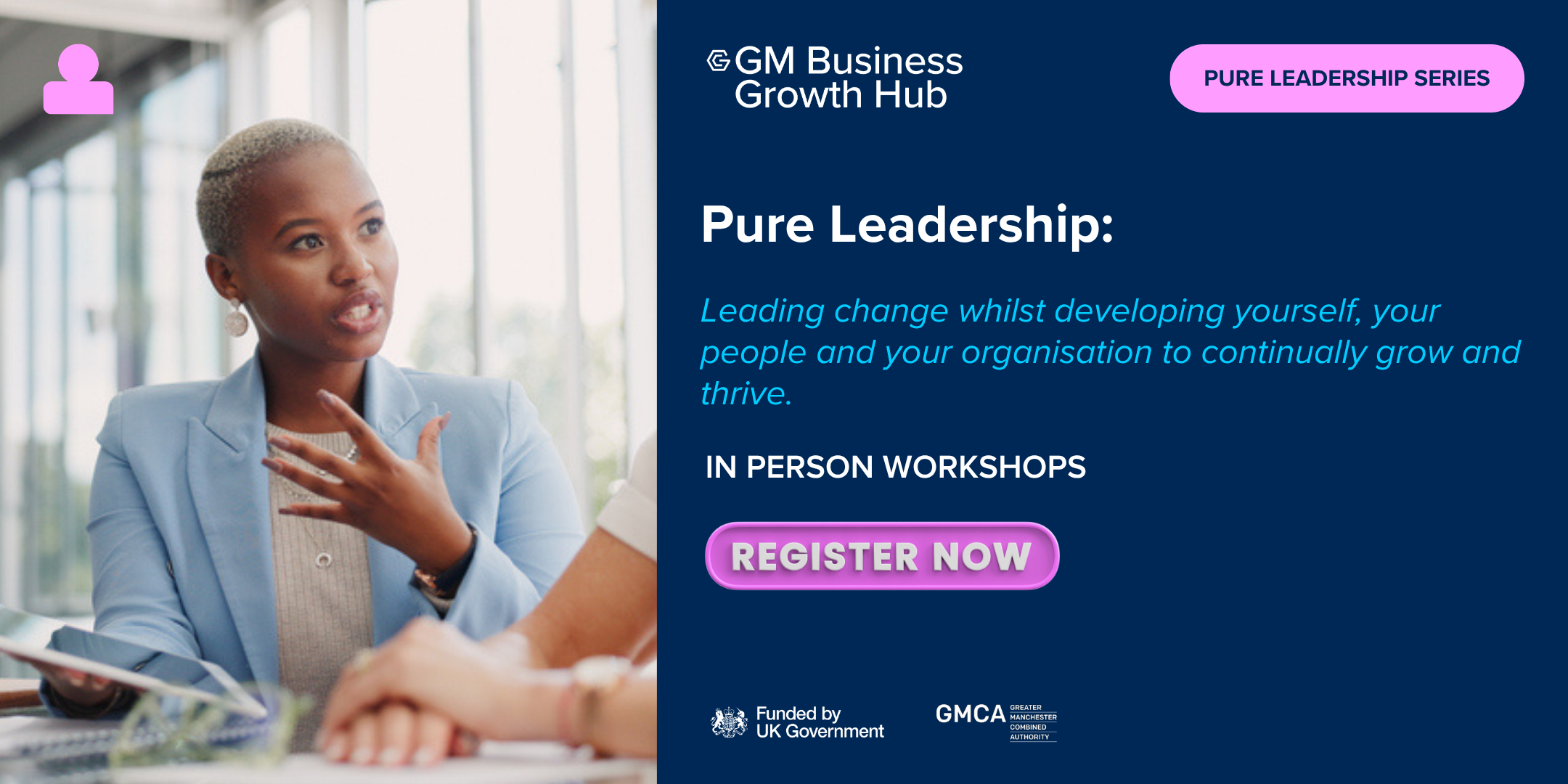Pure Leadership Workshops Social Card GMCA Logo Updated (3)
