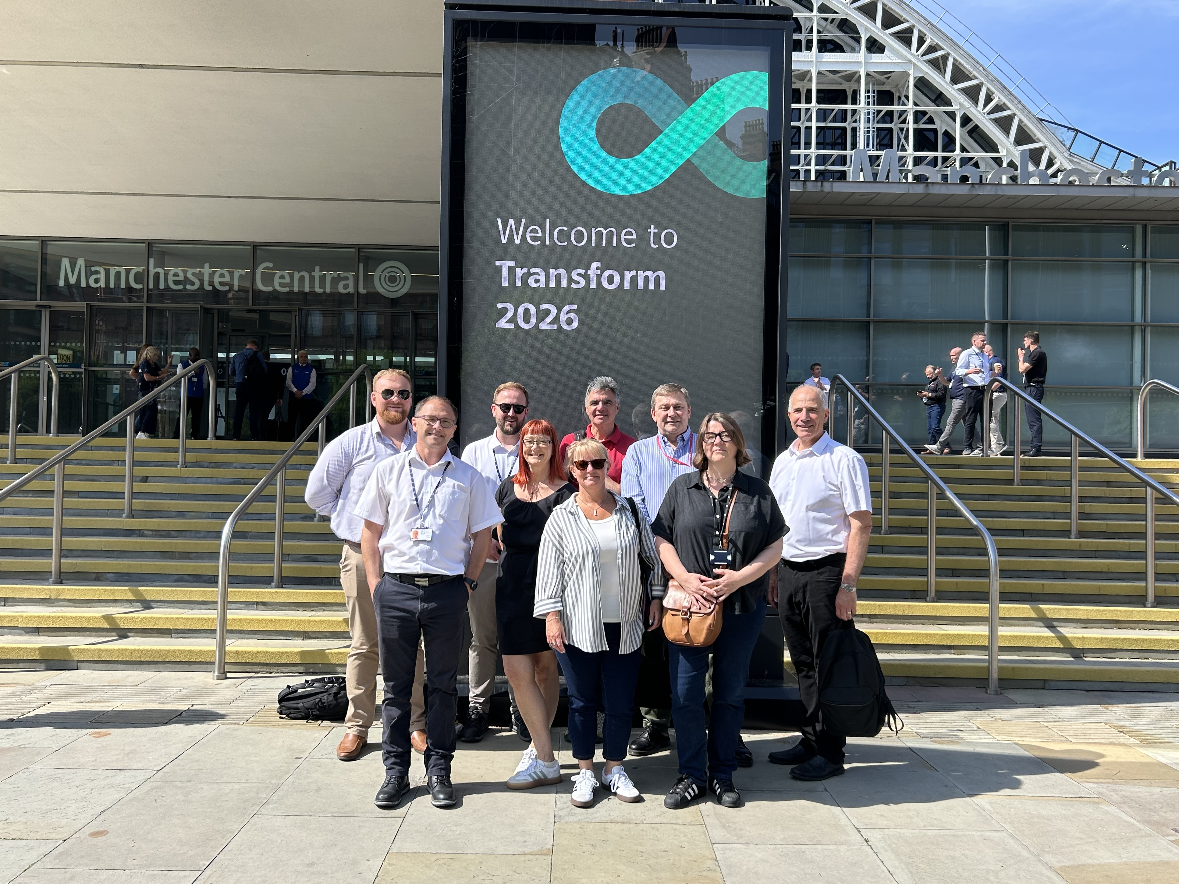 Manufacturing Team Photo outside Manchester Central