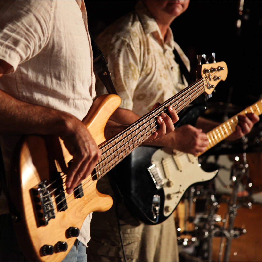Band playing the guitar