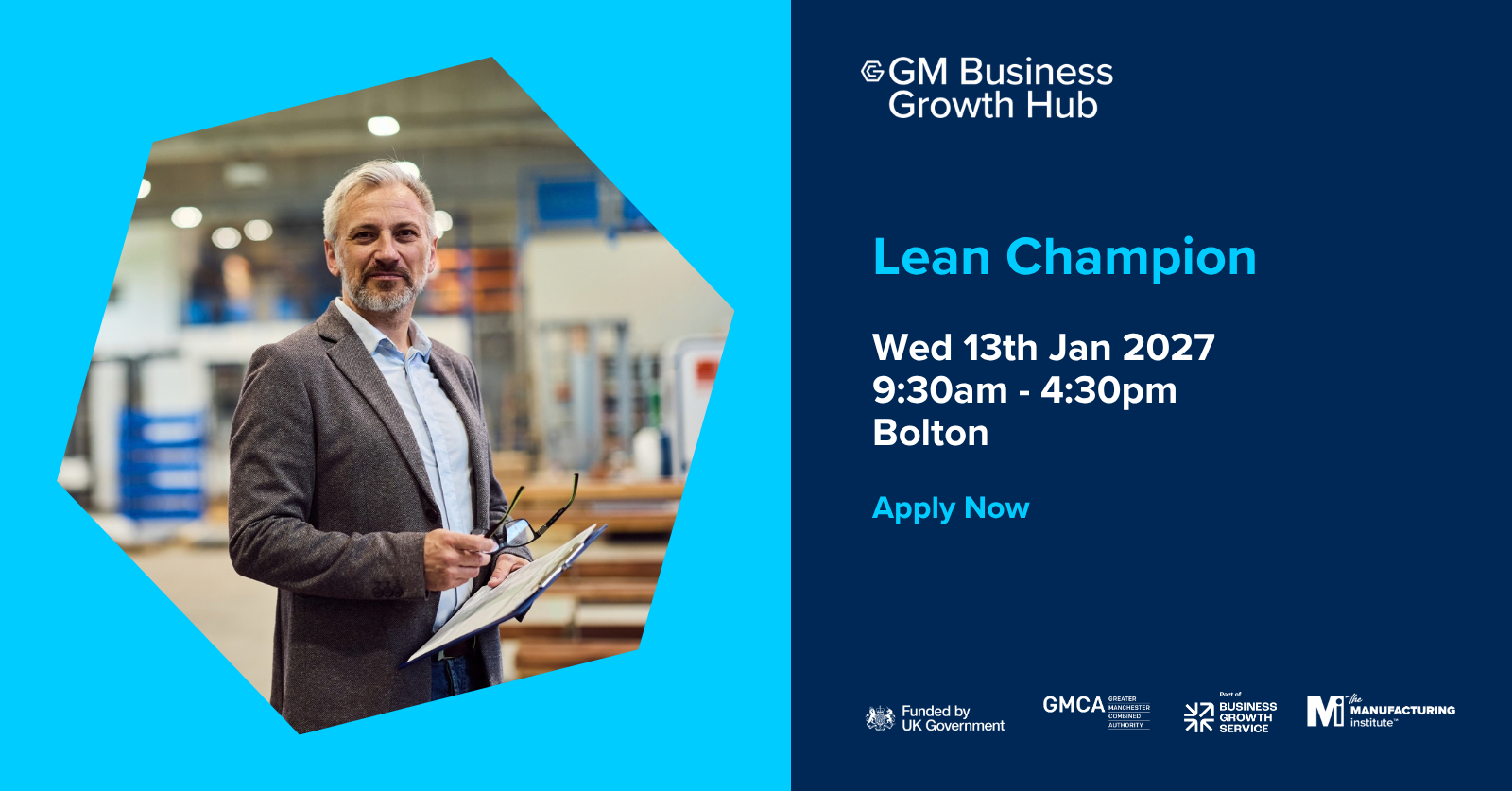 Lean Champion Manufacturers Workshop 13 Jan 2027