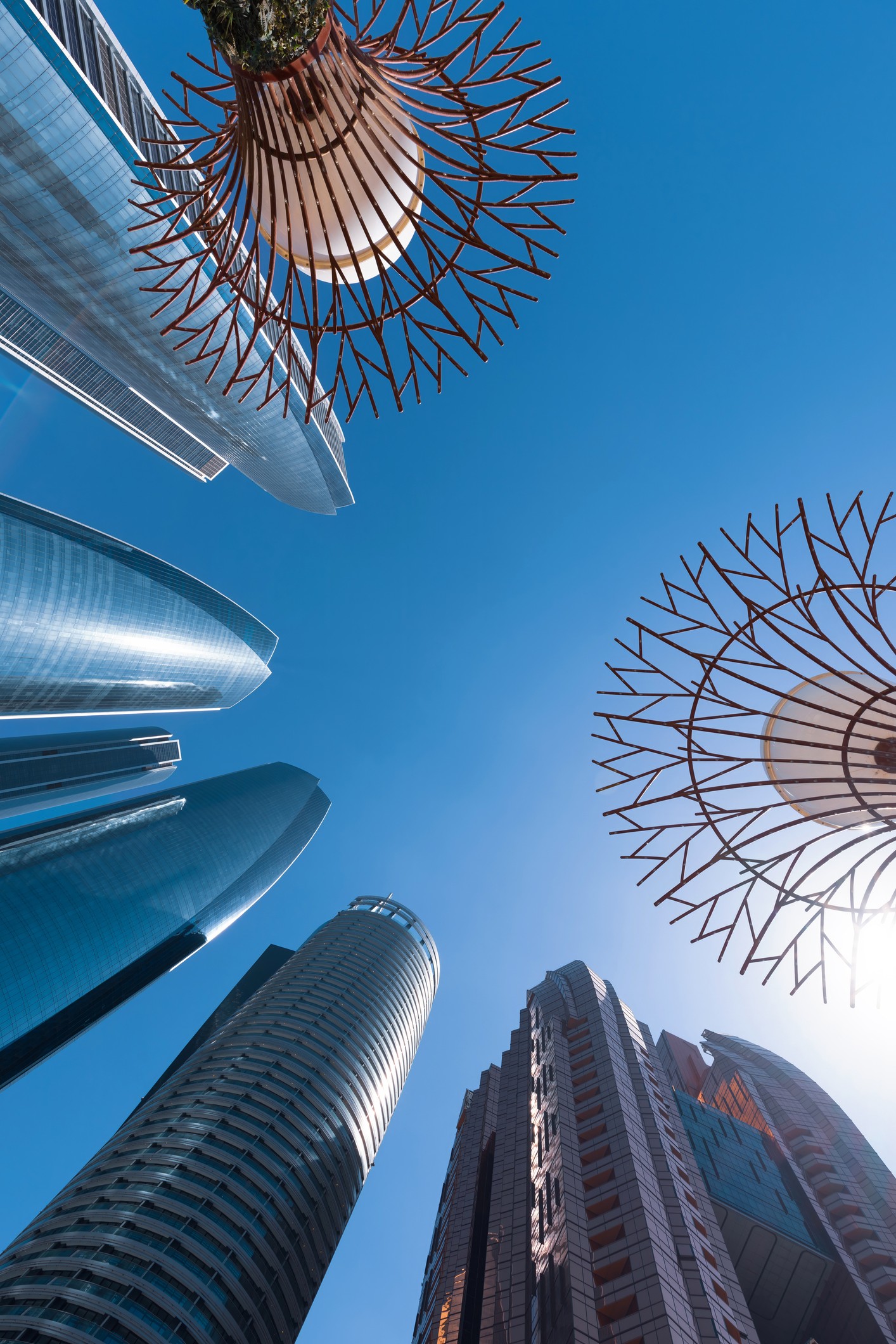 UAE, United Arab Emirates, Abu Dhabi downtown panorama and financial center skyline