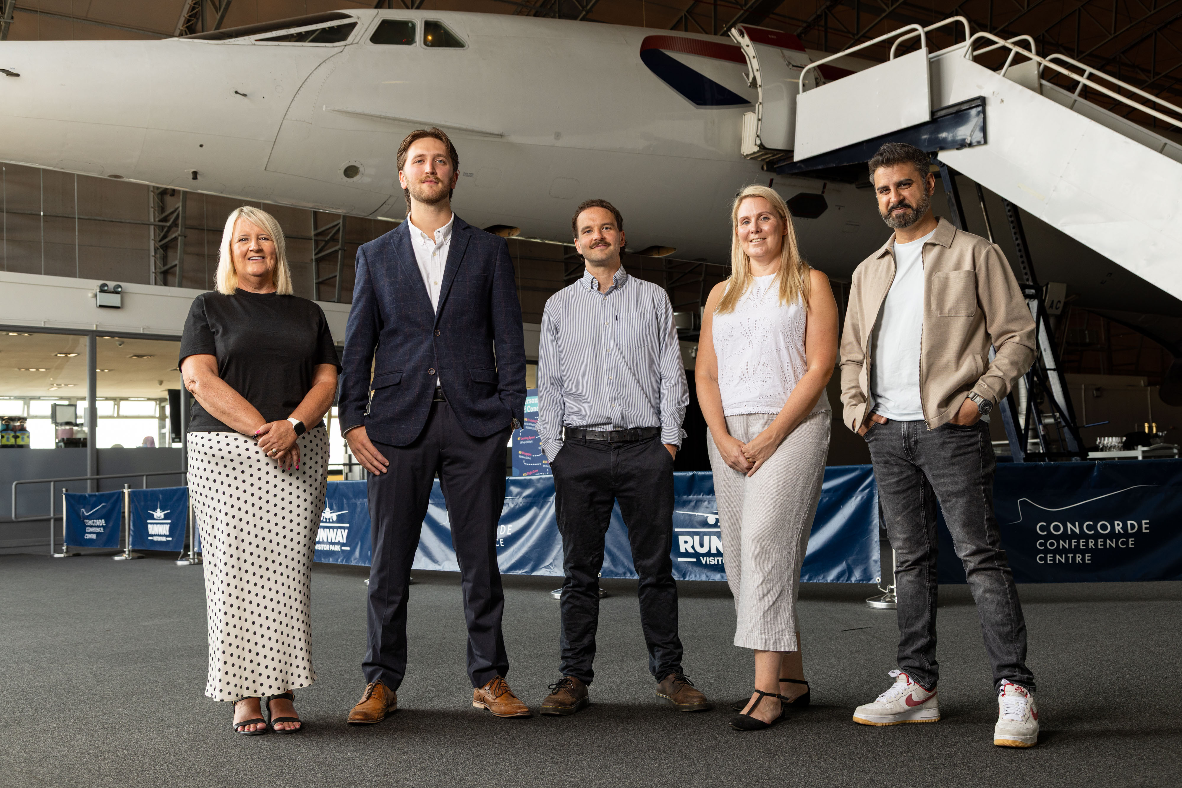 L R Sue Barnard, Thomas Durkin, Ashley Alletson, Alison Darkes, Cassim Patel